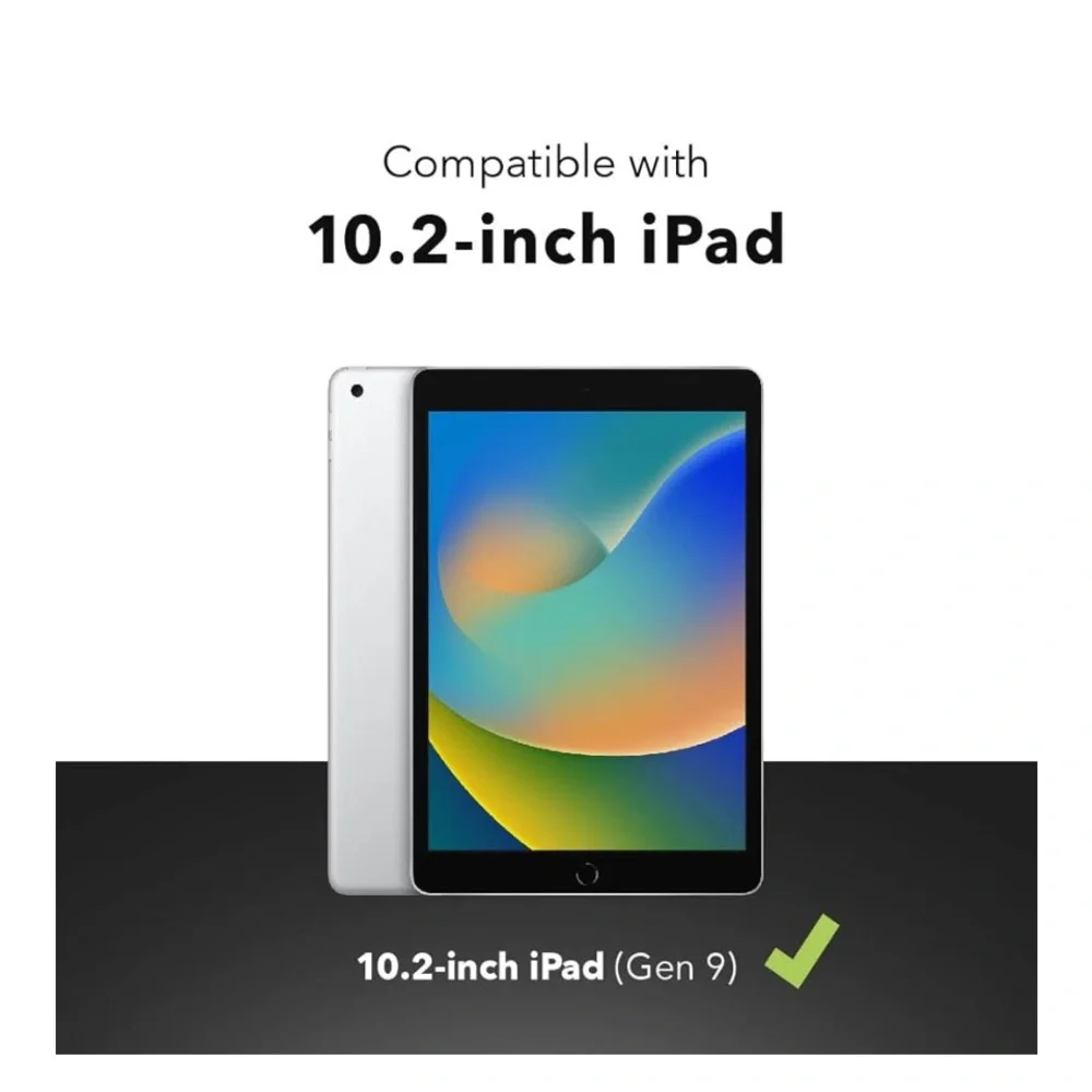 Zagg Folio Keyboard Case for iPad 9/8/7- Gray